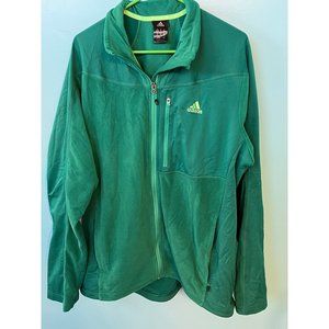 Adidas Mens Green Fleece Jacket Sz XL